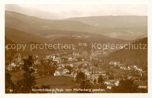 AK / Ansichtskarte  Krummhuebel_Karpacz_Riesengebirge_PL Blick vom Pfaffenberg 