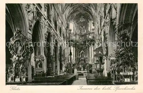 AK / Ansichtskarte 73818660 Glatz_Klodzko_Niederschlesien_PL Inneres der kath Pfarrkirche 