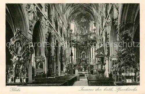 AK / Ansichtskarte  Glatz_Klodzko_Niederschlesien_PL Inneres der kath Pfarrkirche 