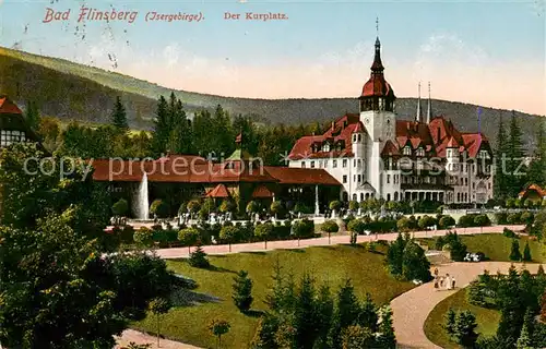 AK / Ansichtskarte  Bad_Flinsberg_Swieradow_Zdroj_PL Der Kurplatz 