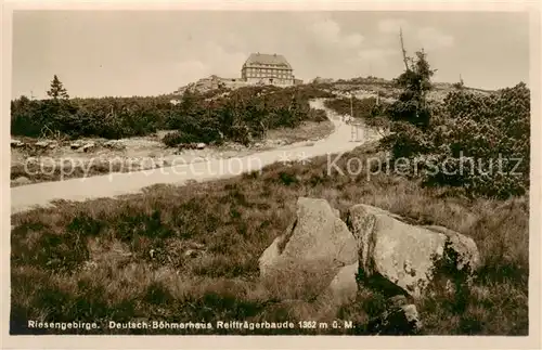 AK / Ansichtskarte  Riesengebirge_Boehmischer_Teil Deutsch Boehmerhaus Reiftraegerbaude 