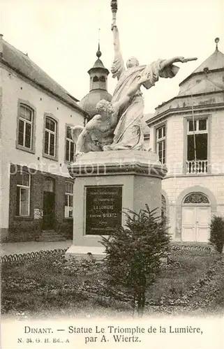 AK / Ansichtskarte 73818733 Dinant-sur_Meuse_Belgie Statue Le Triomphe de la Lumiere par Wiertz 
