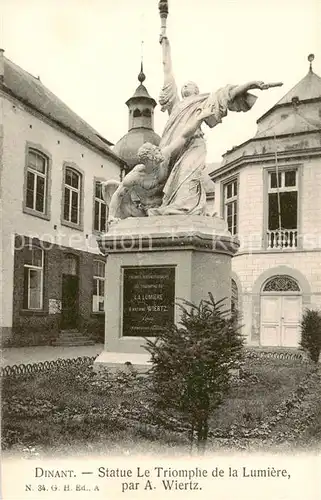 AK / Ansichtskarte  Dinant-sur_Meuse_Belgie Statue Le Triomphe de la Lumiere par Wiertz 