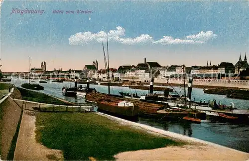 AK / Ansichtskarte  Magdeburg Blick vom Werder Magdeburg