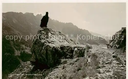 AK / Ansichtskarte  Rifugio_Aleardo_Fronza_2328m_Nova_Levante_Bolzano_IT Monumento Cristomannos 