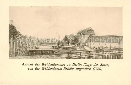 AK / Ansichtskarte  Berlin Ansicht des Weidendammes laengs der Spree Berlin