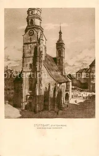 AK / Ansichtskarte  Stuttgart Stiftskirche Stuttgart