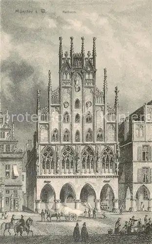 AK / Ansichtskarte  Muenster_Westfalen Rathaus Muenster_Westfalen