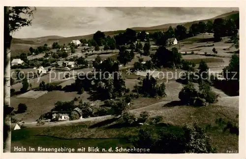 AK / Ansichtskarte 73818793 Hain__Giersdorf_Riesengebirge_Podgorzy_PL mit Blick zur Schneekoppe 