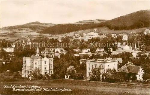 AK / Ansichtskarte  Bad_Landeck_Schlesien_PL Panorama mit Hindenburgheim 