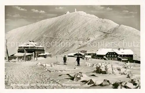 AK / Ansichtskarte 73818807 Schneekoppe_Snezka_CZ mit Schlesierhaus und Riesenbaude 