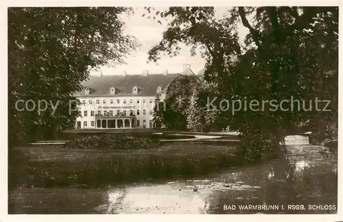 AK / Ansichtskarte 73818813 Bad_Warmbrunn_Cieplice_Slaskie-Zdroj_Jelenia-Gora Schloss Teich Park 