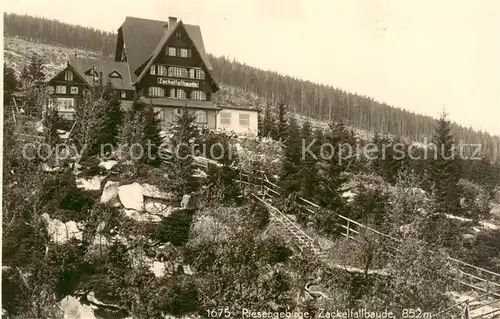 AK / Ansichtskarte 73818837 Ober-Schreiberhau_Szklarska_Poreba_Riesengebirge_PL Zackelfallbaude Bergbaude 