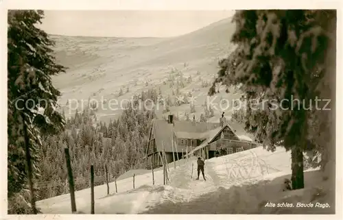 AK / Ansichtskarte 73818849 Spindleruv_Mlyn_Spindelmuehle_Riesengebirge_CZ Alte schlesische Baude im Riesengebirge Winterlandschaft 