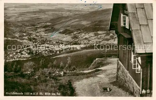 AK / Ansichtskarte  Bad_Flinsberg_Swieradow_Zdroj_PL Heufuderbaude Bergbaude Blick ins Tal 