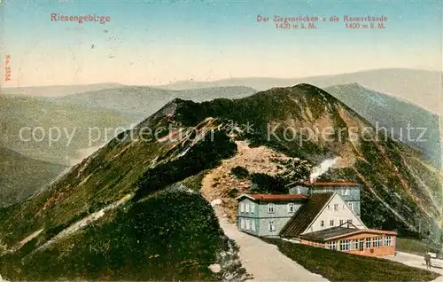 AK / Ansichtskarte  Spindelmuehle_Riesengebirge_Spindleruv_Mlyn_CZ Ziegenruecken und Rennerbaude Bergbaude 