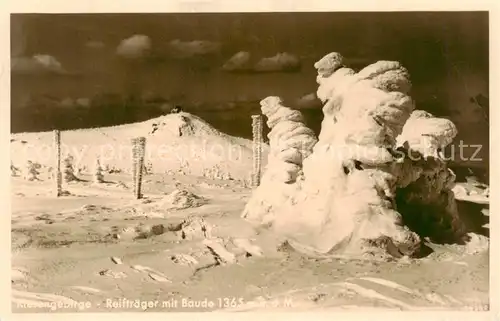 AK / Ansichtskarte  Ober-Schreiberhau_Szklarska_Poreba_Riesengebirge_PL Reiftraeger mit Baude Winterlandschaft 