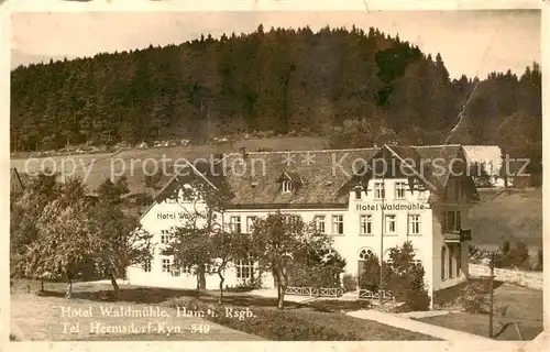 AK / Ansichtskarte 73818886 Hain__Giersdorf_Riesengebirge_Podgorzy_PL Hotel Waldmuehle 