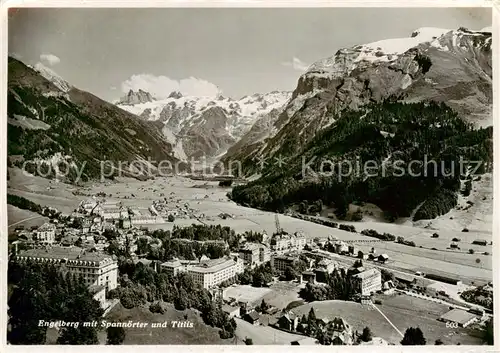 AK / Ansichtskarte Engelberg__OW Panorama mit Spannoerter und Titlis 