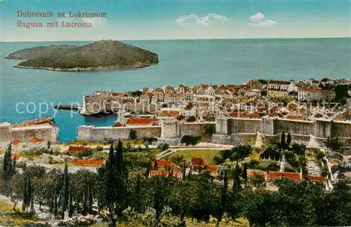 AK / Ansichtskarte 73818916 Dubrovnik_Ragusa mit Lacroma Dubrovnik Ragusa