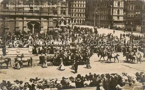 AK / Ansichtskarte  Wien_AT Kaiser Jubilaeums Huldigungs Festzug 1848-1908 