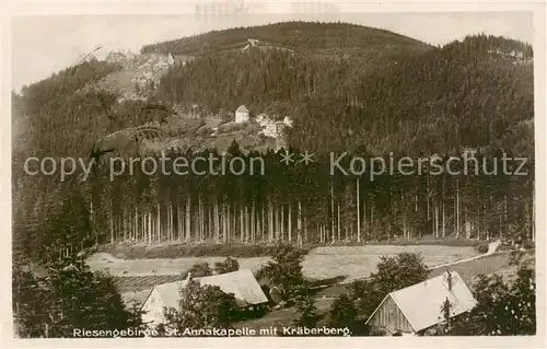 AK / Ansichtskarte 73818942 Riesengebirge_Schlesischer_Teil St Annakapelle mit Kraeberberg 