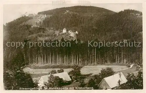 AK / Ansichtskarte  Riesengebirge_Schlesischer_Teil St Annakapelle mit Kraeberberg 