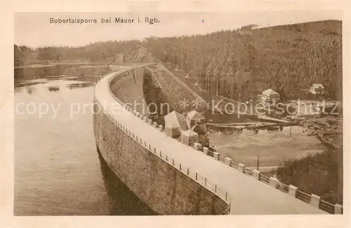 AK / Ansichtskarte  Bobertal_Mauer_Talsperre_Riesengebirge_PL Staumauer 