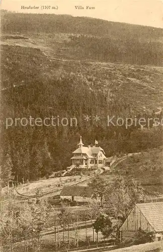 AK / Ansichtskarte 73818985 Isergebirge_Jizerske_Hory_CZ Heufuder mit Villa Fuss 