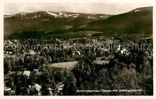 AK / Ansichtskarte  Schreiberhau_Szklarska_Poreba_Riesengebirge_PL mit Gebirgskamm 