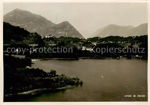 AK / Ansichtskarte Agno_Lago_di_Lugano_TI Panorama 