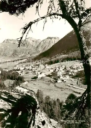 AK / Ansichtskarte Pontresina mit Albula und Crasta Mora Pontresina