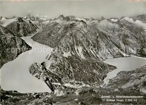 AK / Ansichtskarte Grimsel_Hospiz mit Grimsel und Raterichsbodenstauseen 