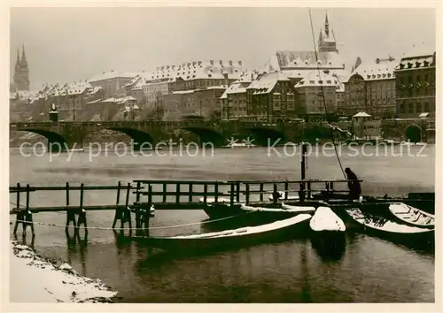AK / Ansichtskarte Basel_BS Faehresteg am Rhein Basel_BS