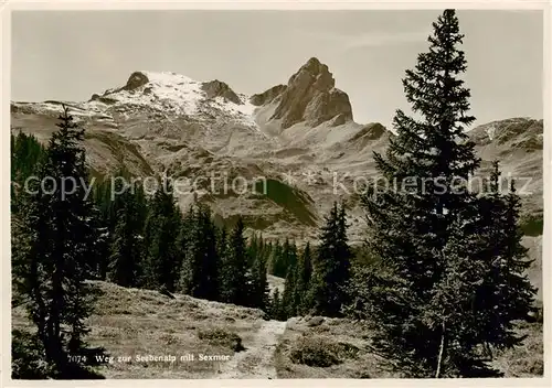 AK / Ansichtskarte Seebenalp_Sarganserland_SG mit Sexmor 