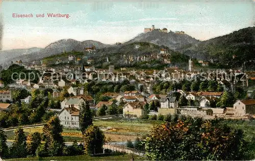 AK / Ansichtskarte 73819139 Eisenach Panorama mit Wartburg 