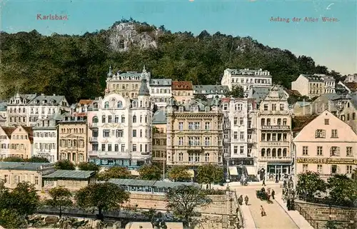 AK / Ansichtskarte  Karlsbad_Eger_Karlovy_Vary Anfang der Alten Wiese 