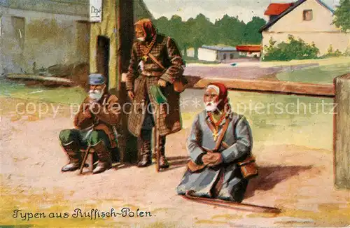 AK / Ansichtskarte 73819155 Polen_Poland Typen aus Russisch Polen 