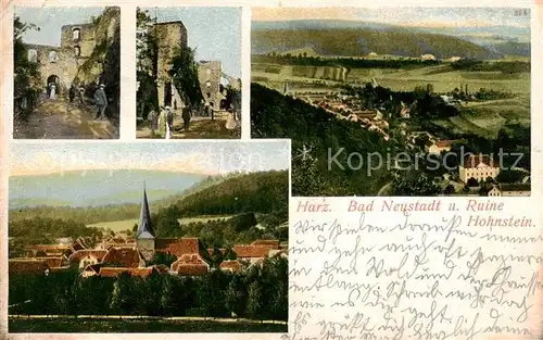 AK / Ansichtskarte  Neustadt_Harz mit Ruine Hohnstein Teilansichten Panorama Neustadt_Harz