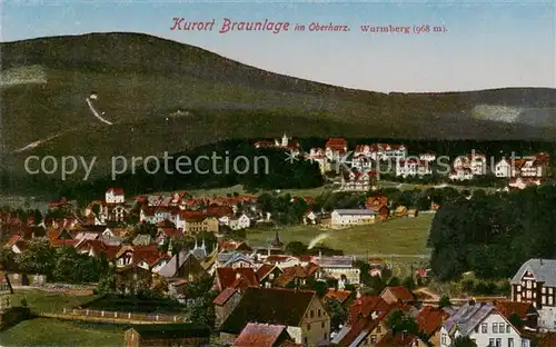 AK / Ansichtskarte  Braunlage Panorama mit Wurmberg Braunlage