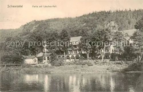 AK / Ansichtskarte  Schwarzatal_Thueringen Partie mit Loesches Hall Schwarzatal Thueringen