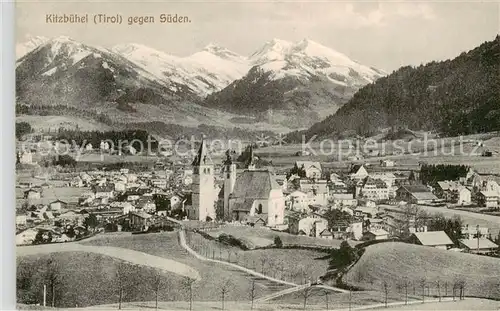 AK / Ansichtskarte 73819239 Kitzbuehel_Tirol_AT Panorama mit Kirche 