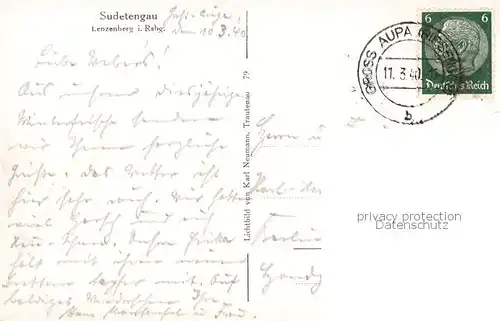 AK / Ansichtskarte 73819259 Lenzenberg_Riesengebirge_CZ Panorama 