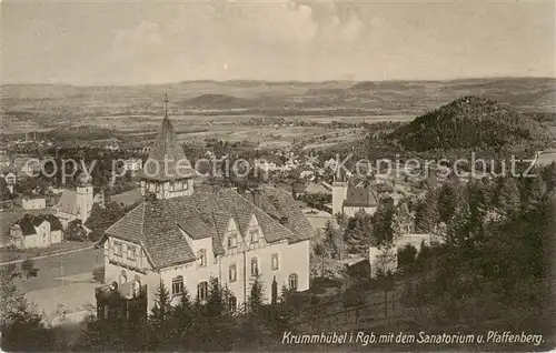 AK / Ansichtskarte 73819273 Krummhuebel_Karpacz_Riesengebirge_PL mit dem Sanatorium und Pfaffenberg 