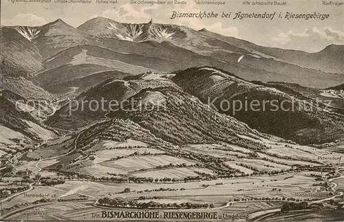 AK / Ansichtskarte 73819287 Agnetendorf_ Jagniatkow_Jelenia_Gora_Riesengebirge_PL Bismarckhoehe 