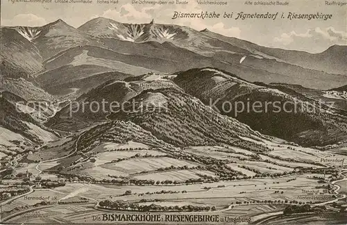 AK / Ansichtskarte  Agnetendorf_ Jagniatkow_Jelenia_Gora_Riesengebirge_PL Bismarckhoehe 