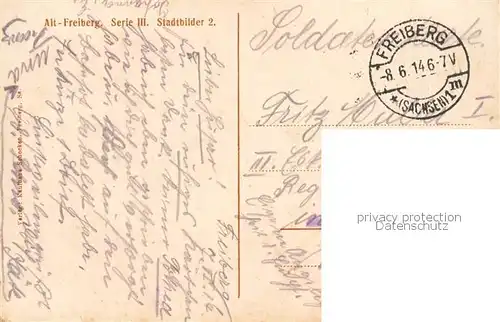 AK / Ansichtskarte  Freiberg__Sachsen Schloss Freudenstein Hauptfront Feldpost 