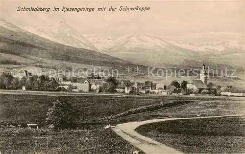 AK / Ansichtskarte 73819310 Schmiedeberg_Riesengebirge_Smideberk_Kovarska_CZ mit Schneekoppe 