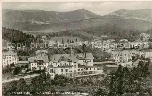 AK / Ansichtskarte 73819311 Krummhuebel_Karpacz_Riesengebirge_PL Panorama mit Schneekoppe 