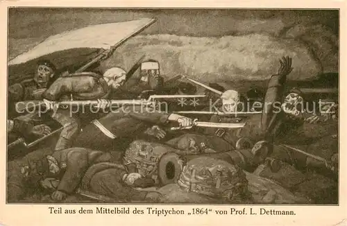 AK / Ansichtskarte  Dueppeln_Sonderburg_DK Teil aus dem Mittelbild des Triptychon 1864 